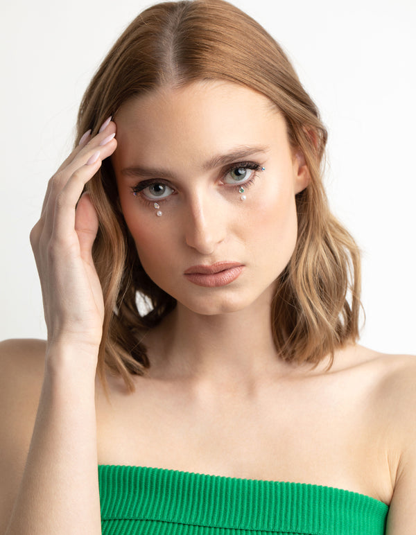 Pearl & Diamante Face Jewels