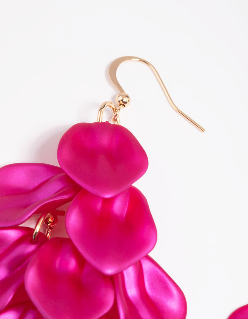 Fuchsia Petal Drop Earrings Lovisa fuchsia-petal-drop-earrings-lovisa