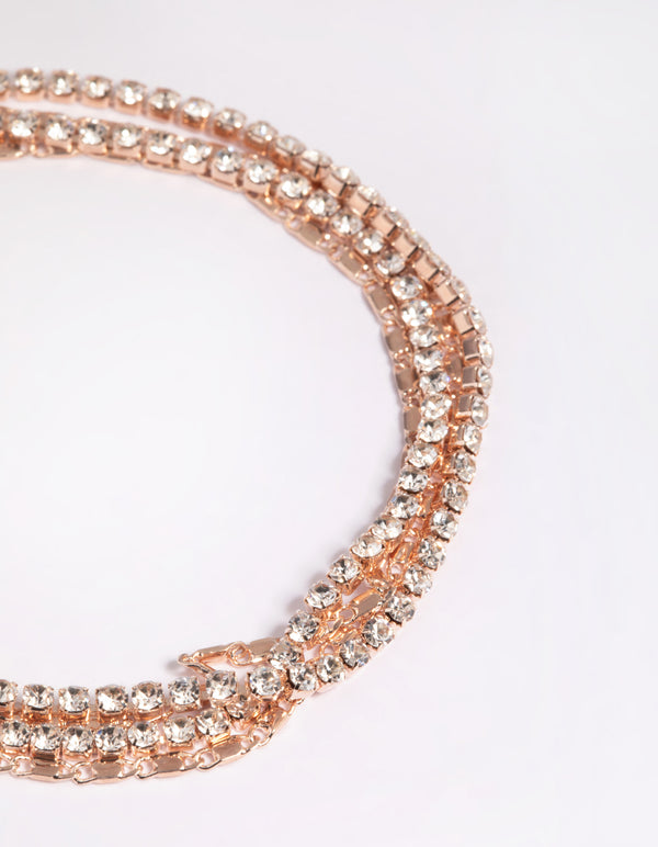 Rose Gold Diamante Bracelet