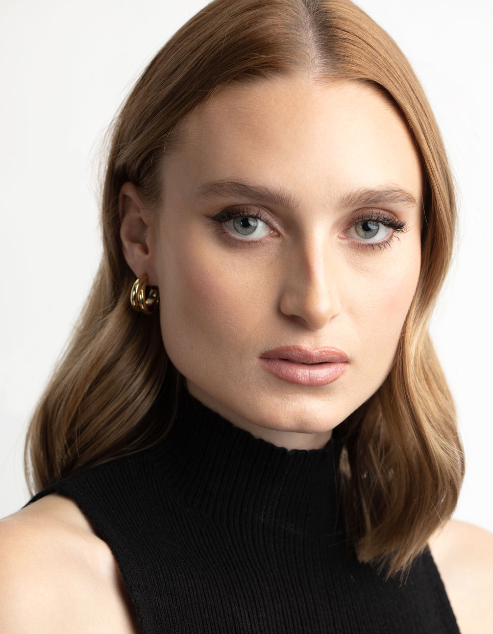 Gold Plated Twisted Hoop Earrings