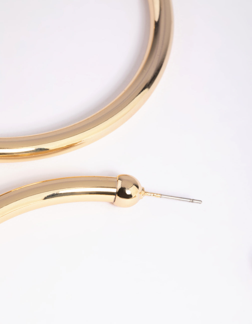 Gold Plated Smooth Hoop Earrings