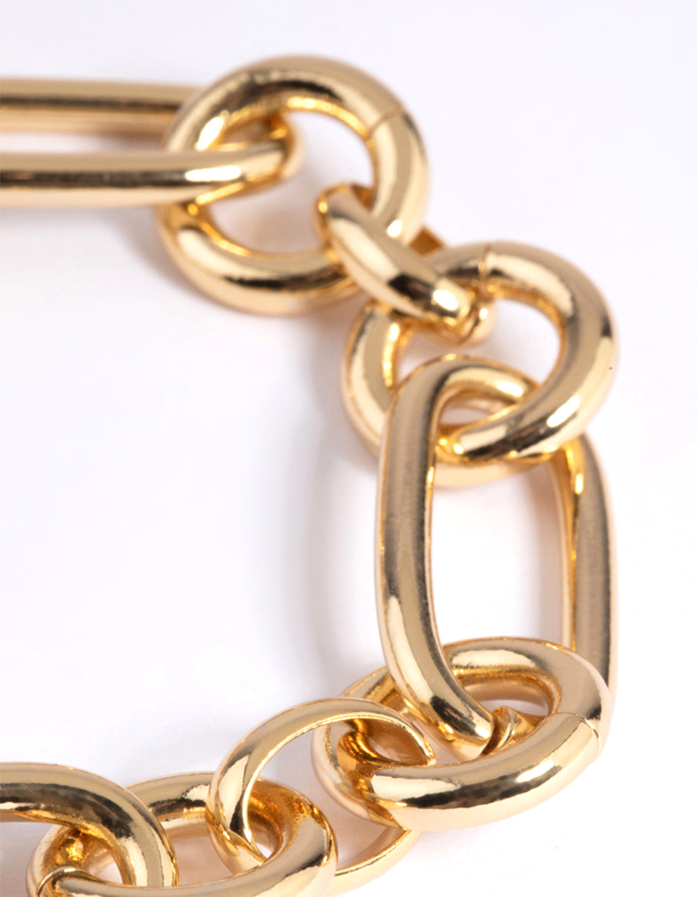 Gold Plated Rectangle Link Bracelet