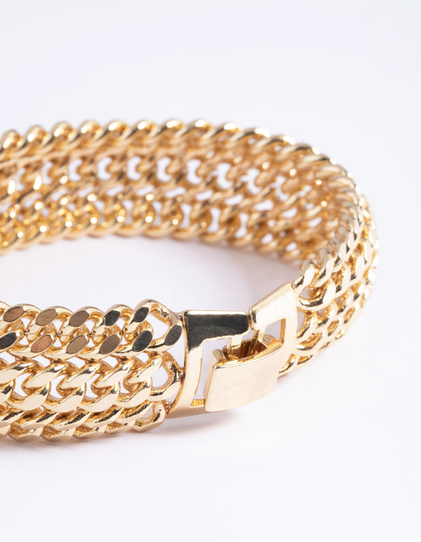 Gold Plated Curb Chain Bracelet