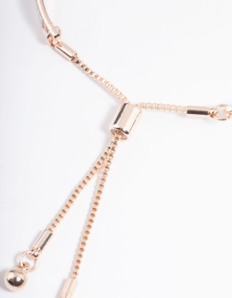 Rose Gold Glitter Bangle with Toggle Bracelet Lovisa