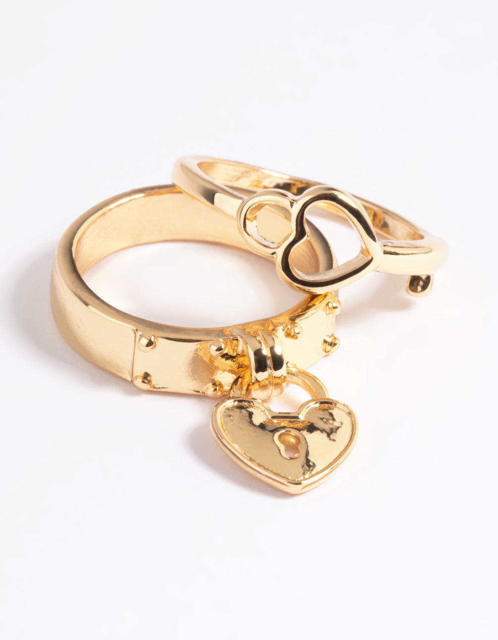 Gold Plated Lock & Key Ring
