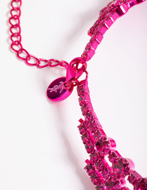 Pink Diamante Necklace