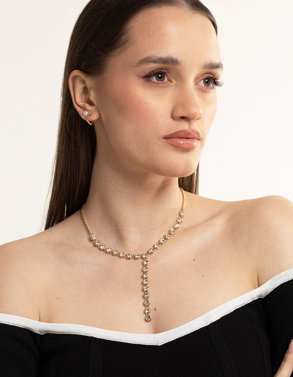 Gold Pearl Stud & Hoop Earring 5-Pack