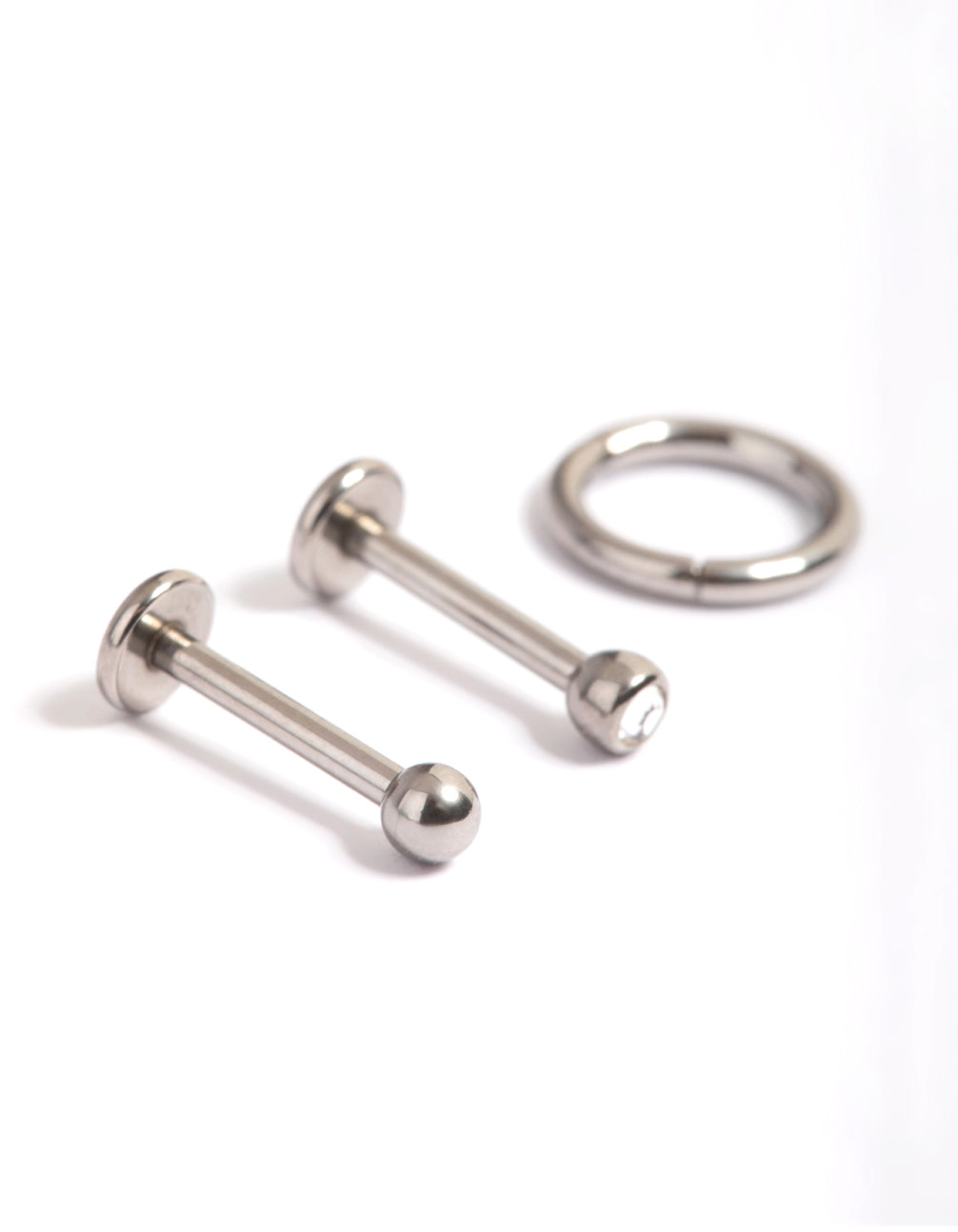 Titanium Ball & Click Earring Pack