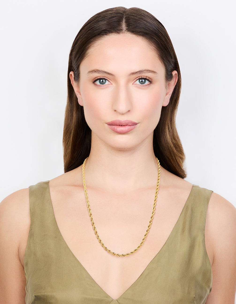 Waterproof Gold Plated Stainless Steel Thick Twist Chain Necklace