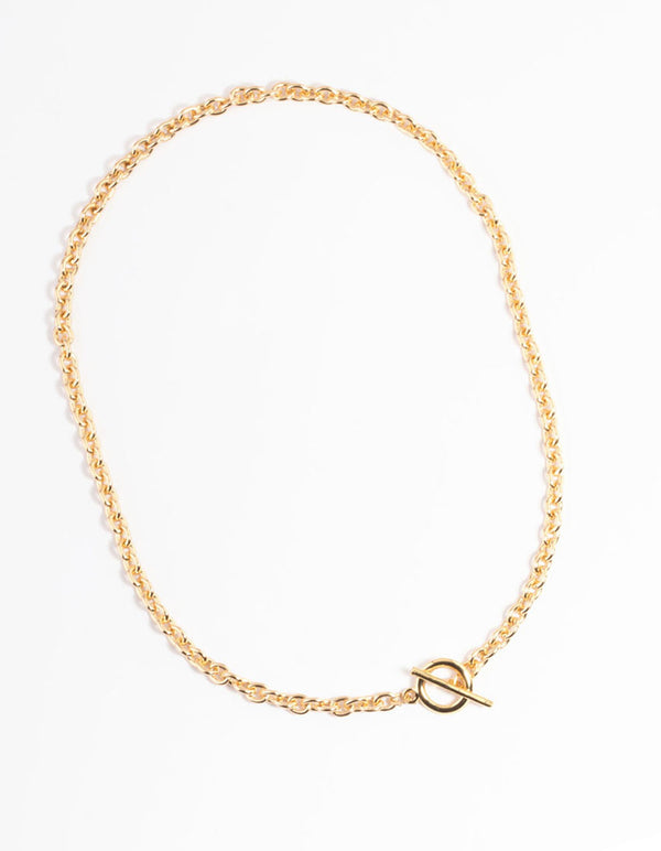Gold Chunky T&O Necklace