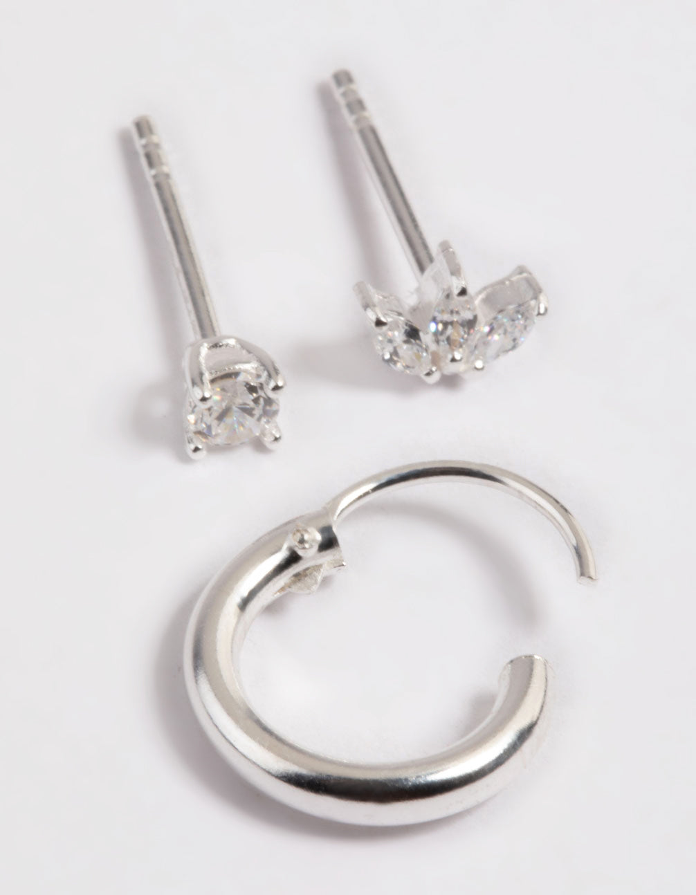 Sterling Silver Cubic Zirconia Marquise Earring Pack