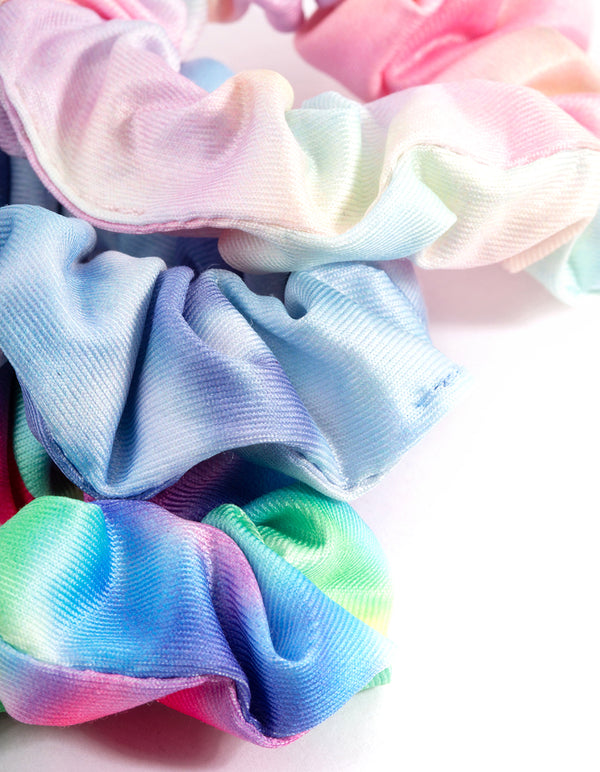 Kids Fabric Tie Dye Ombre Scrunchie Pack