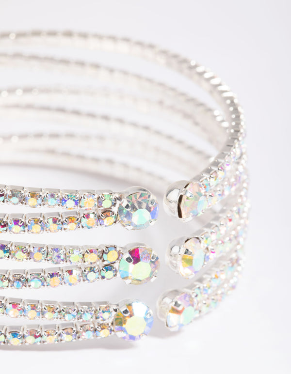 Silver Zig Zag Open Wrist Cuff