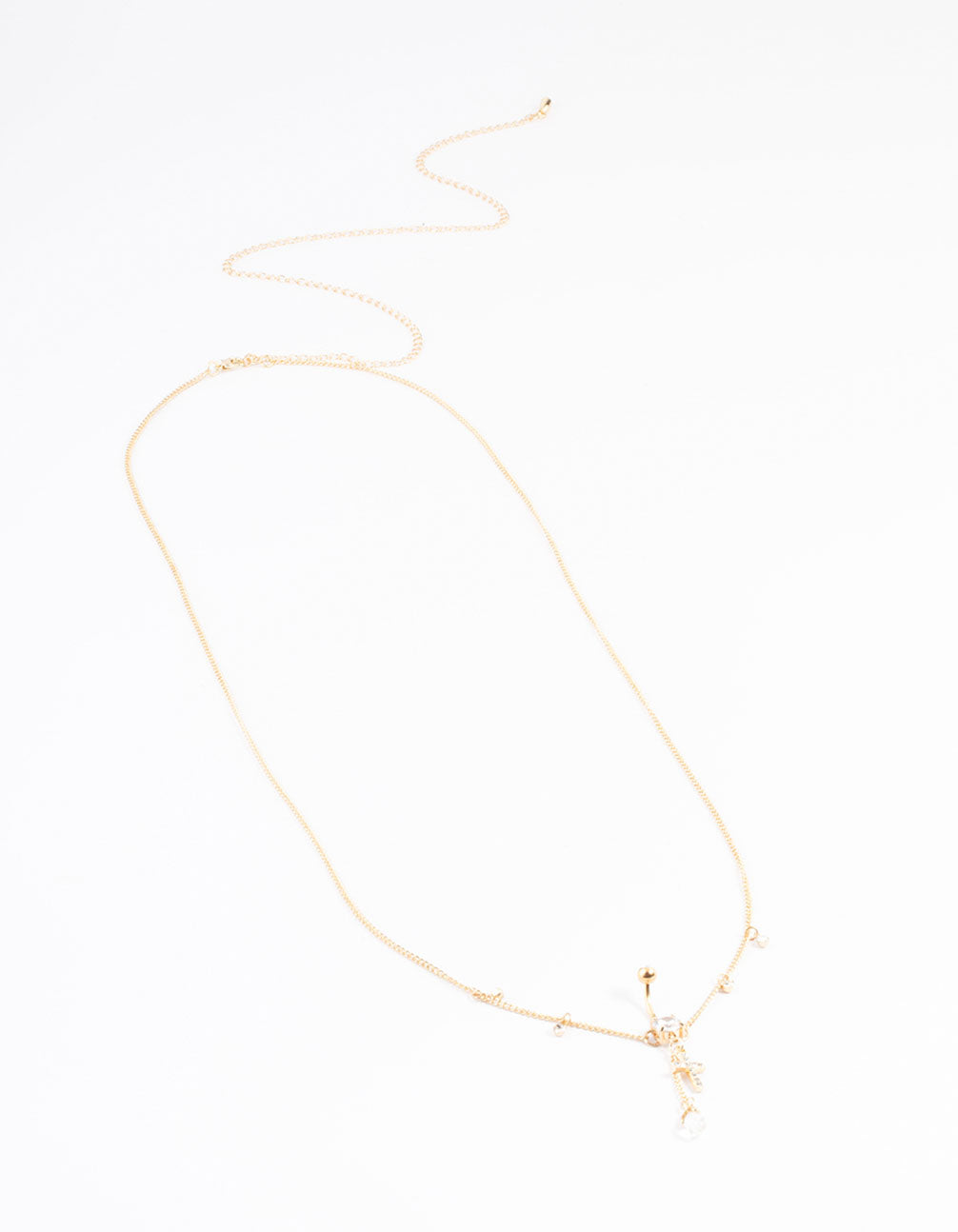 Gold Plated Surgical Steel Cross Belly Chain