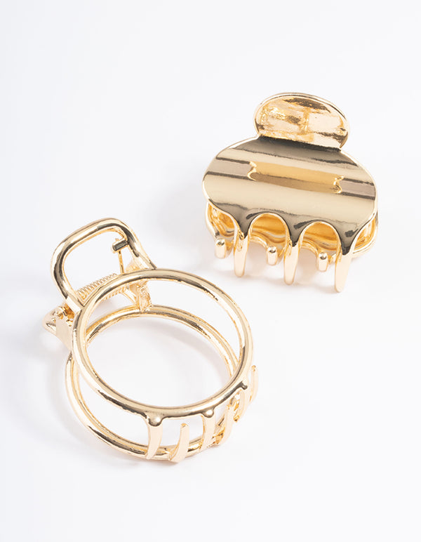 Gold Open Circle Claw Pack