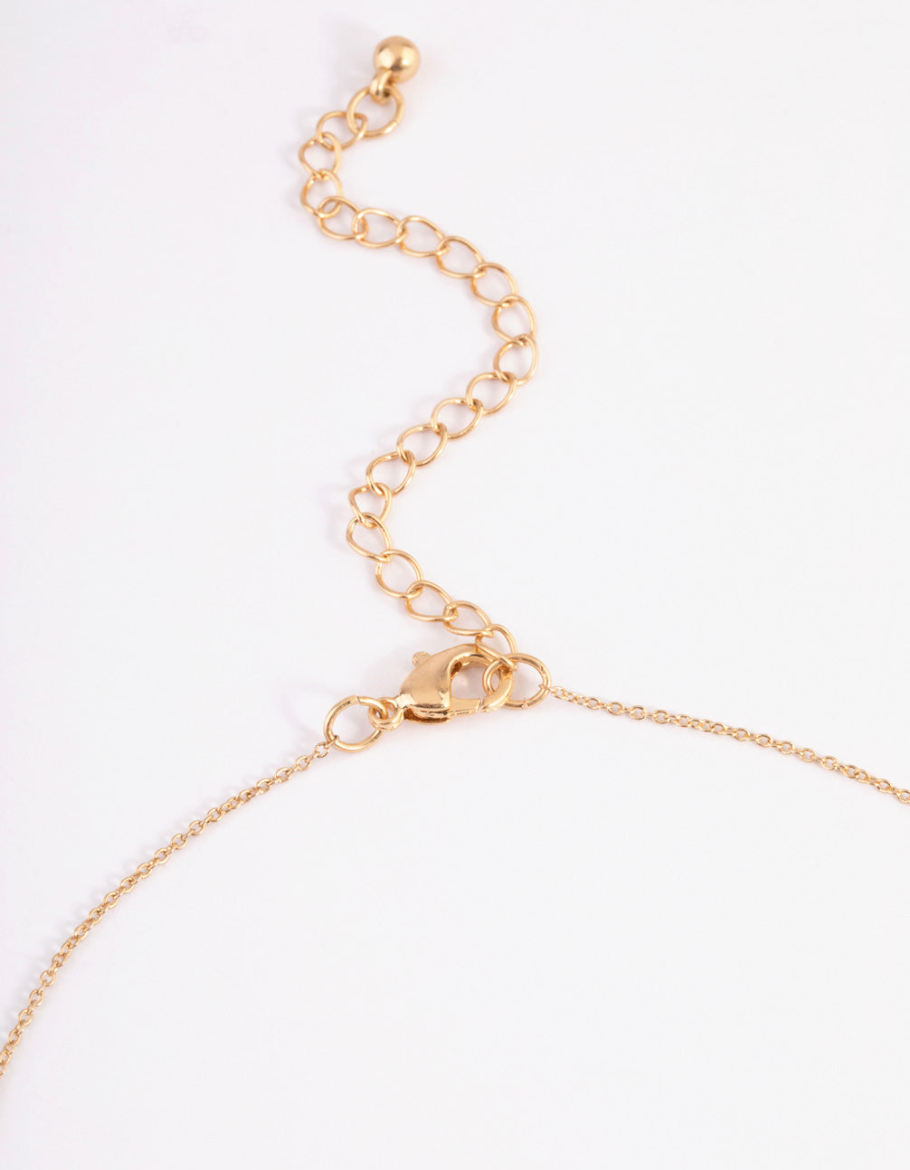 Worn Gold Mini Oval Necklace