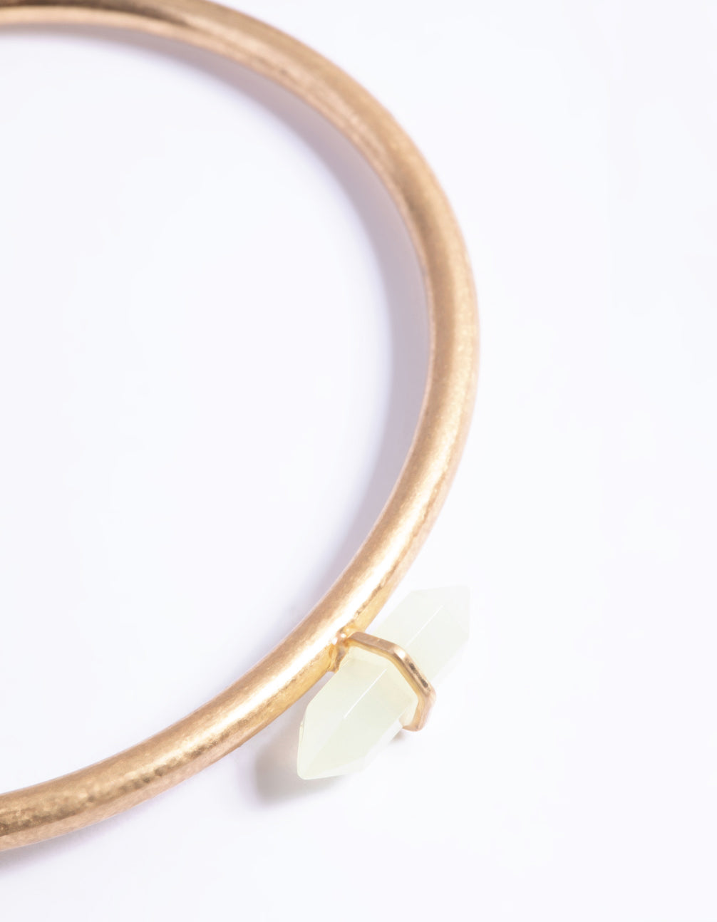 Worn Gold Green Shard Cuff Bracelet