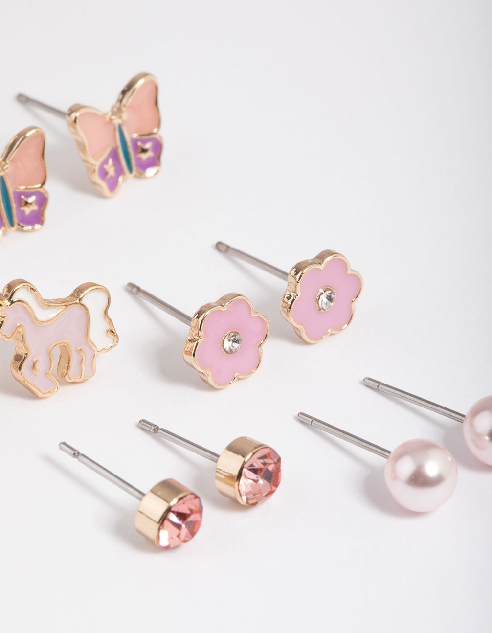 Kids Unicorn Garden Stud Earrings 6-Pack