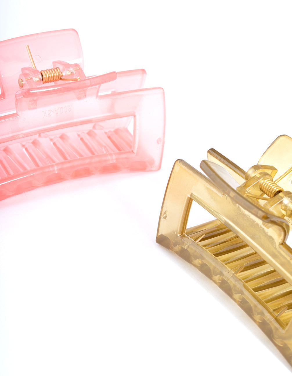 Olive Plastic Cut Out Rectangle Claw Pack