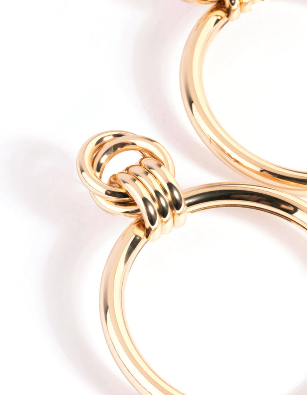 Gold Large Door Knocker Earrings