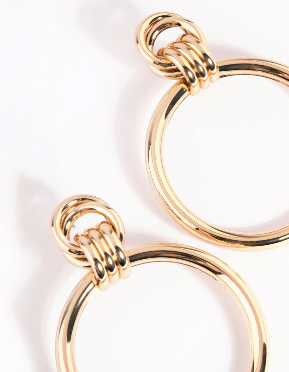 Gold Large Door Knocker Earrings