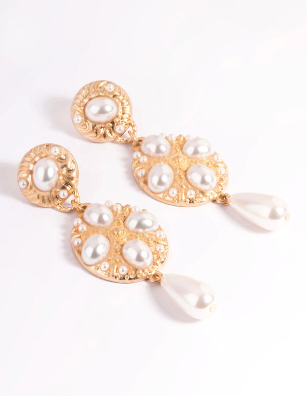 Pearl Statement Drop Earrings