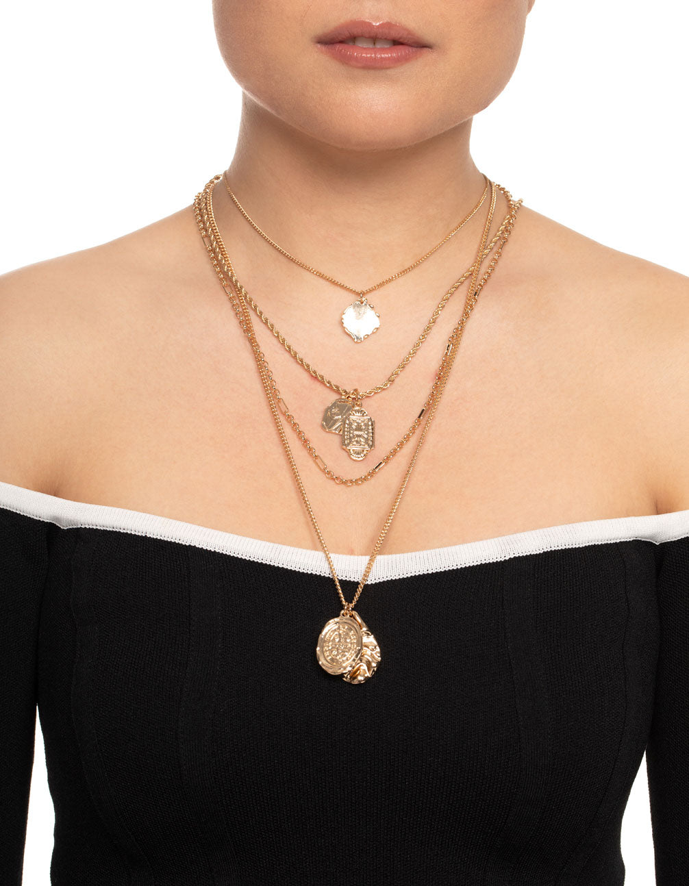 Gold Multi Stone Necklace