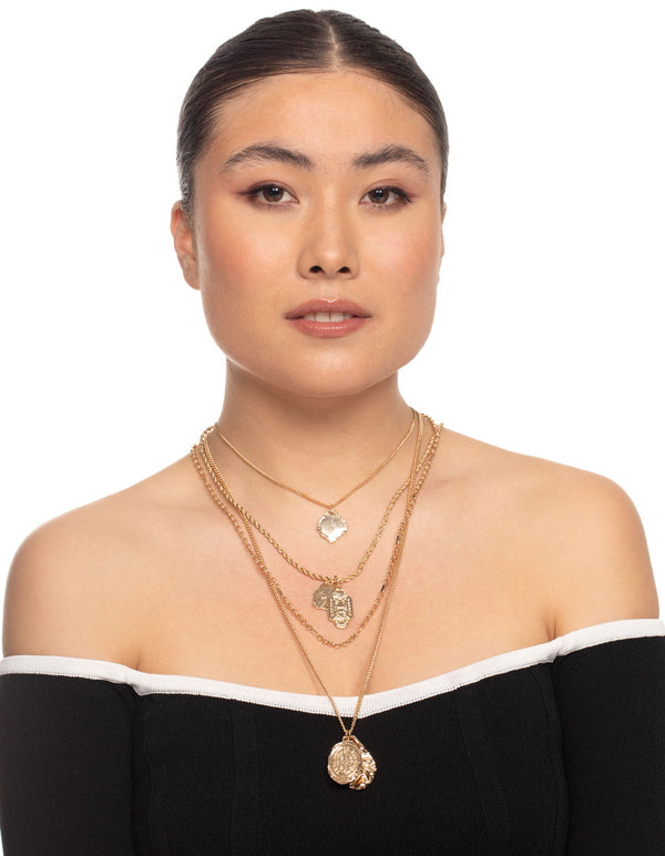 Gold Multi Stone Necklace