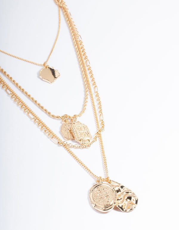 Gold Multi Stone Necklace