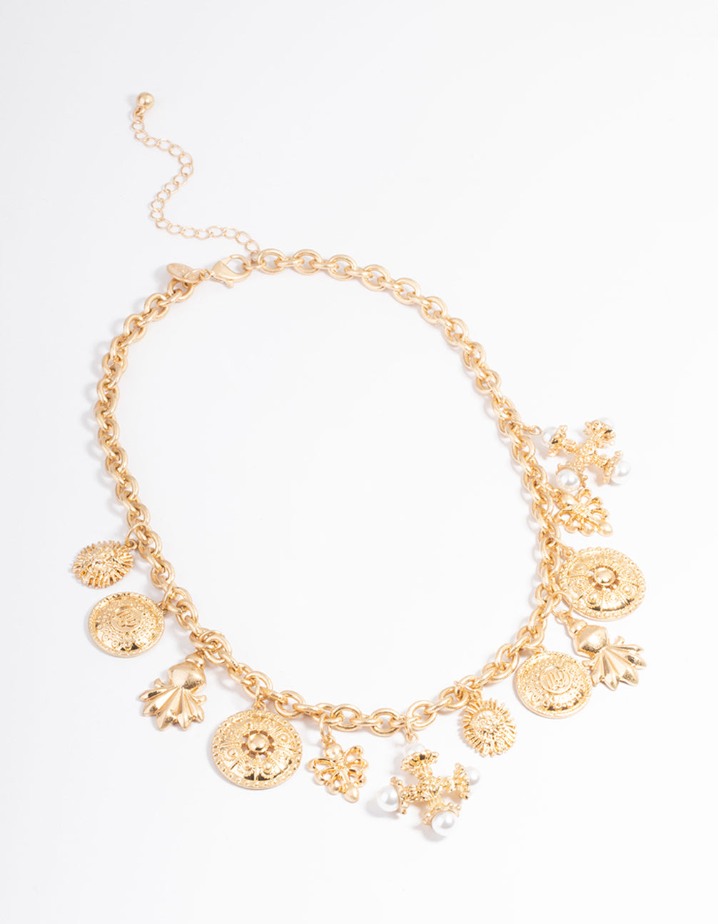 Gold Statement Cross Pendant Necklace
