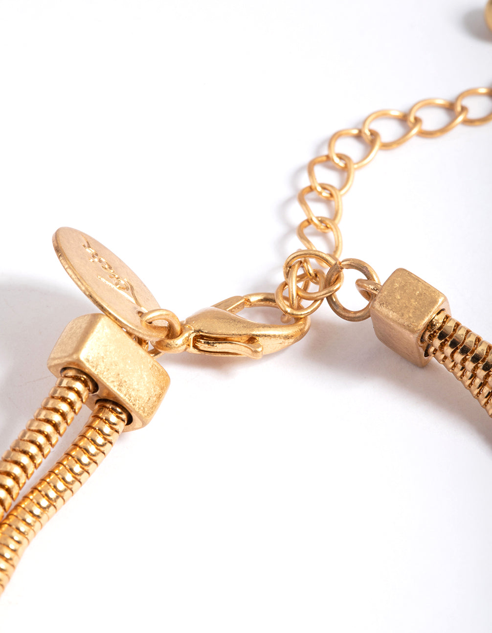 Gold Double Knot Thick Chain Bracelet