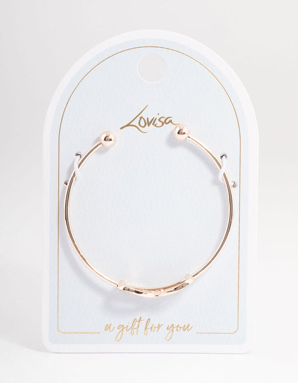 Rose Gold Infinity Open Cuff Bracelet