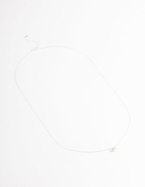 Sterling Silver Evil Eye Necklace