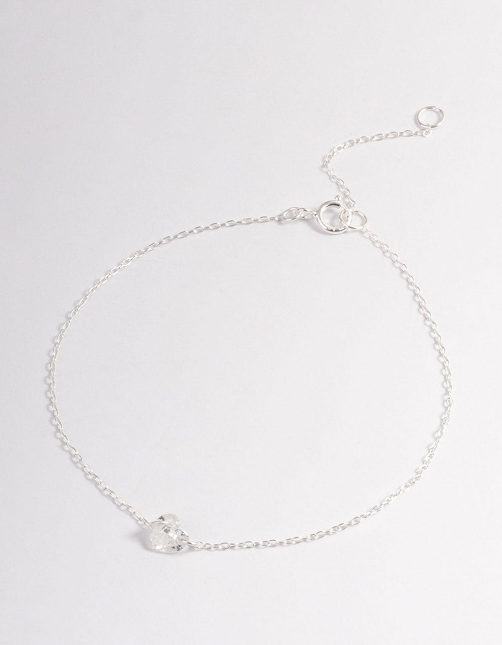 Sterling Silver Floating Heart Bracelet
