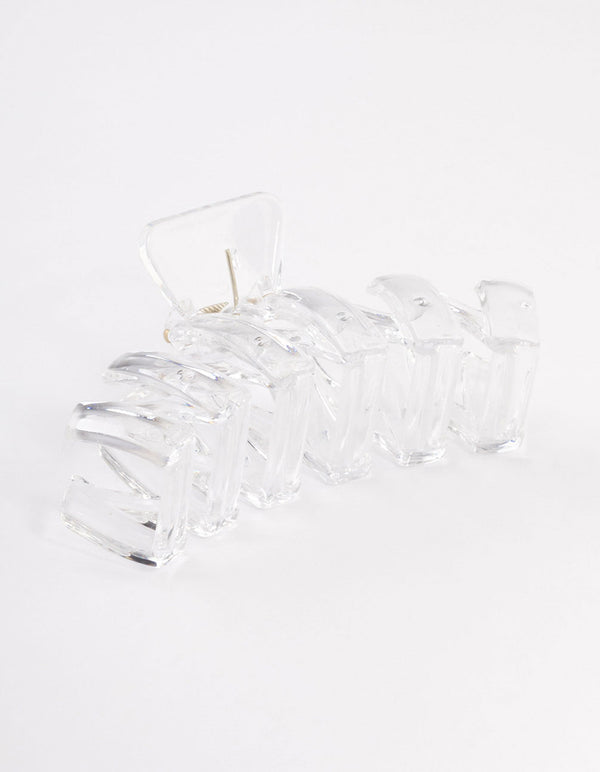 Clear Zig Zag Hair Claw Clip