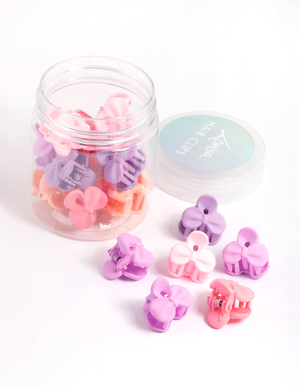 Plastic Mini Bows Claw Tub 20-Pack