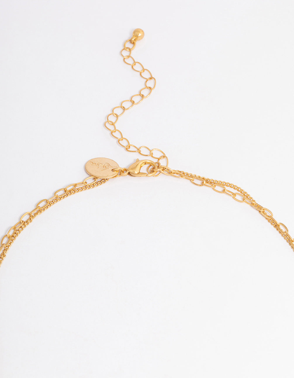 Worn Gold Pearl Butterfly Chain Necklace