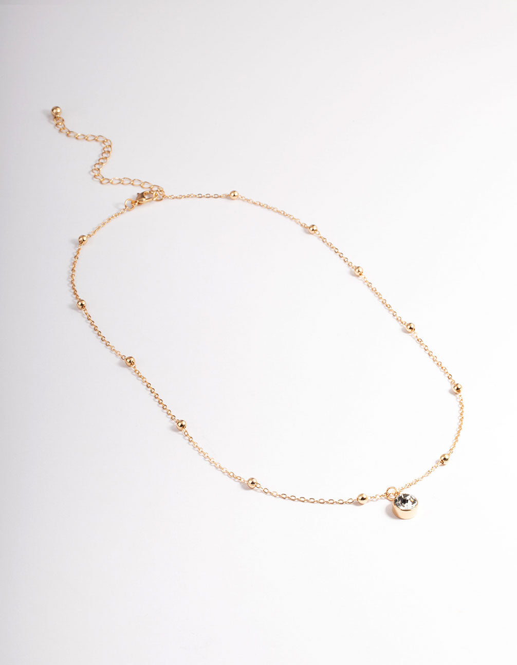 Gold Diamante Satellite Chain Necklace