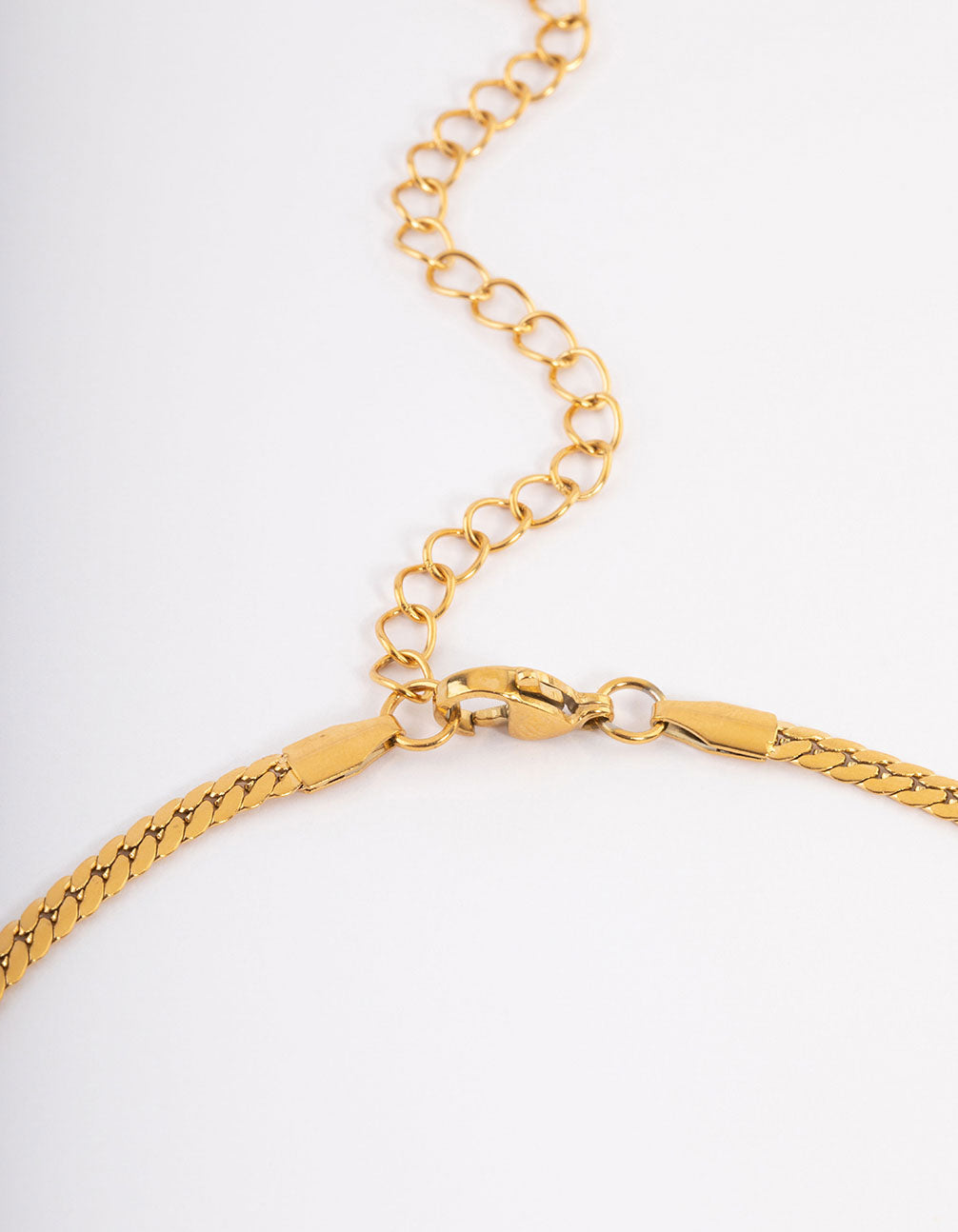 Waterproof Gold Plated Stainless Steel Herringbone Necklace 3mm