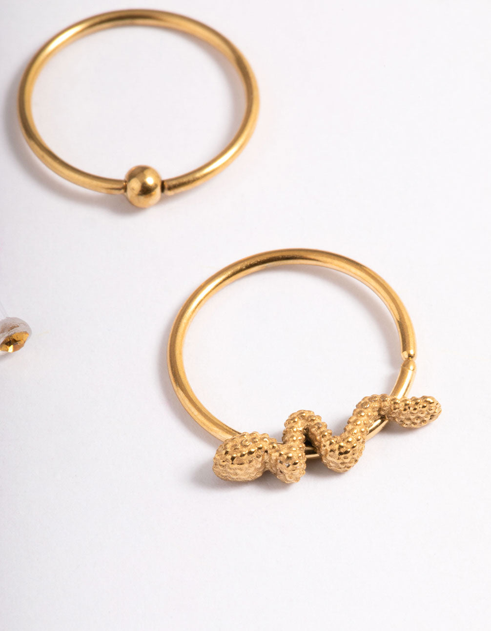 Gold Plated Surgical Steel Bio Snake Nose Ring Pack