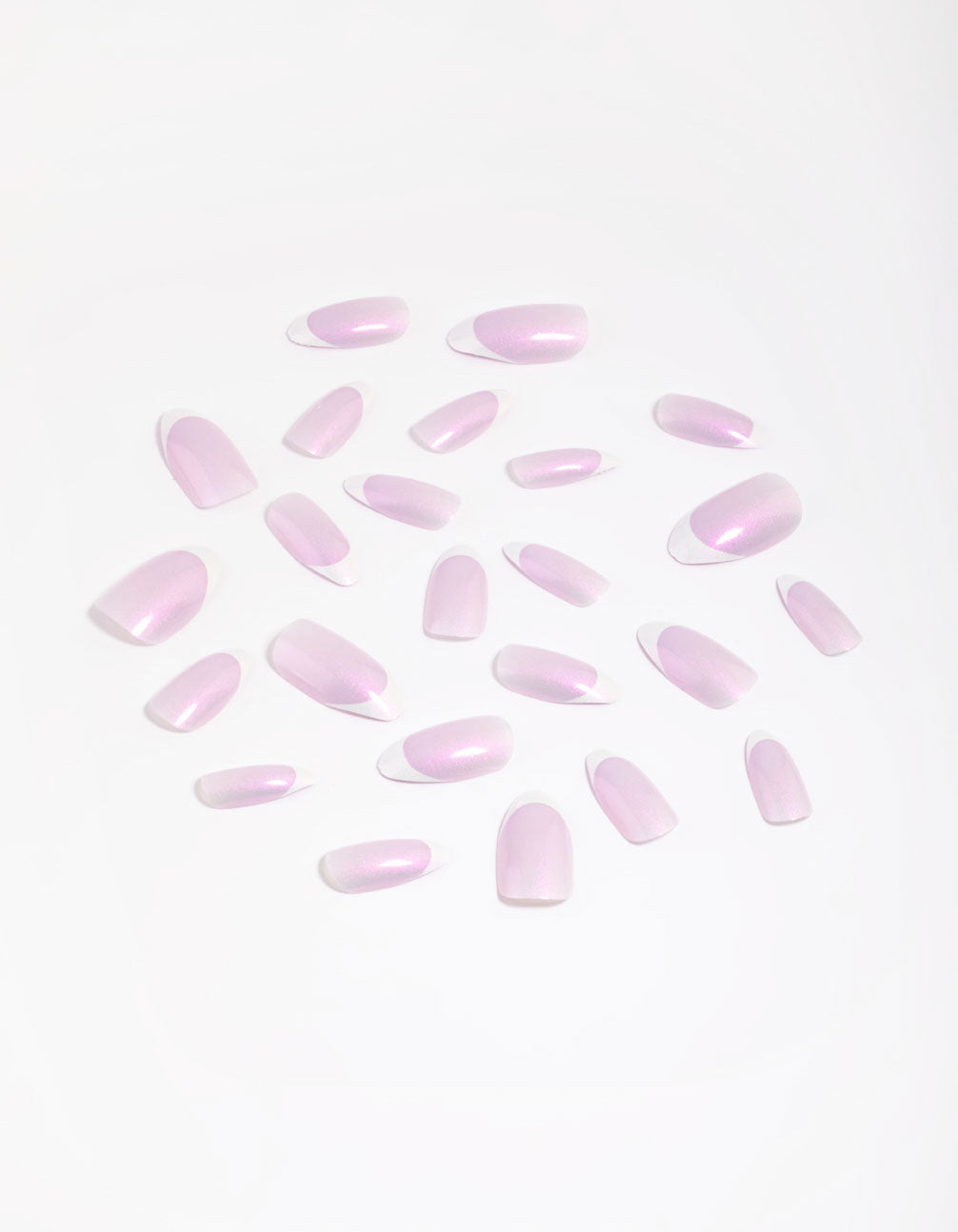 Purple French Tip Press On Nails
