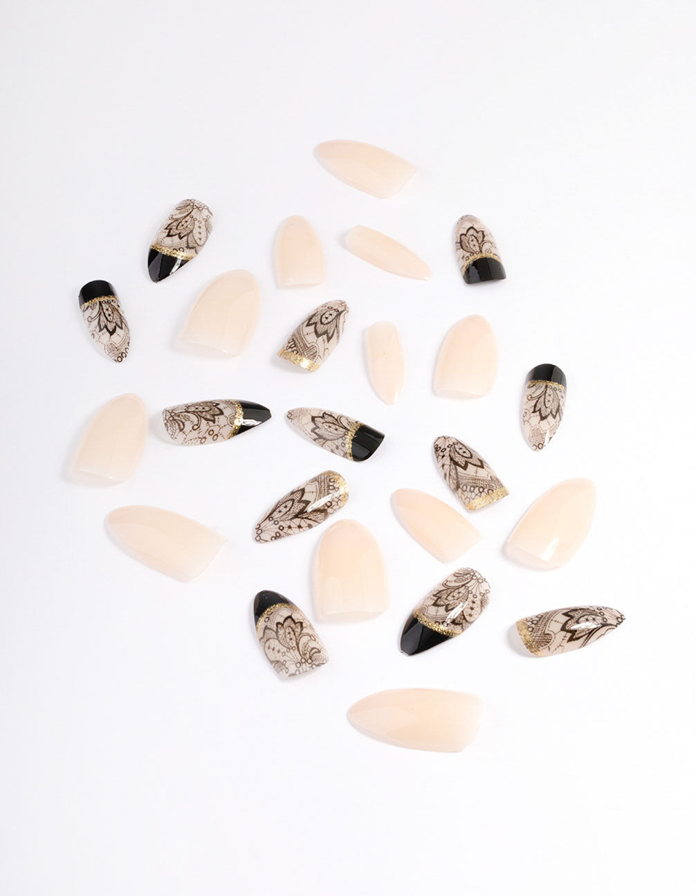 Neutral Lace Press On Nails