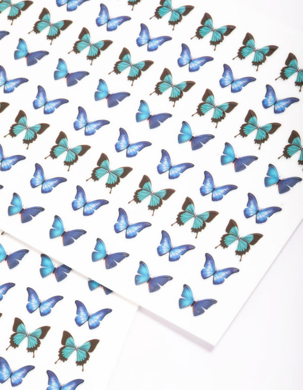 Blue Butterfly Nail Stickers