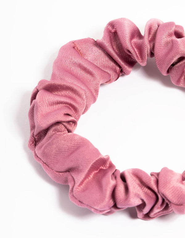 Blush Fabric Narrow Scrunchie
