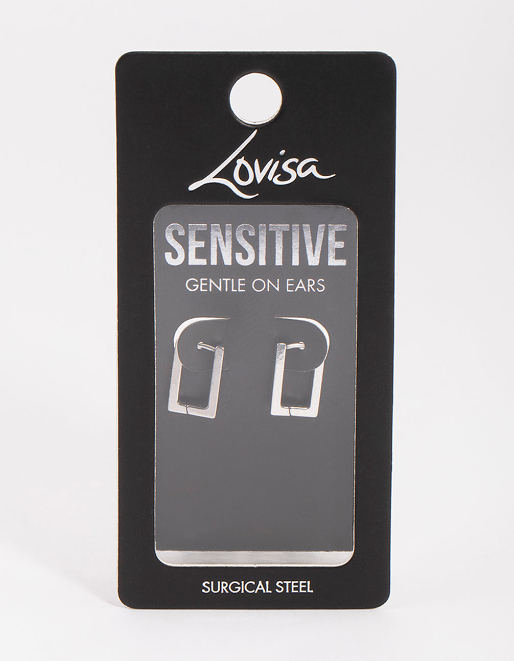 Surgical Steel Rectangle Hoop Earrings