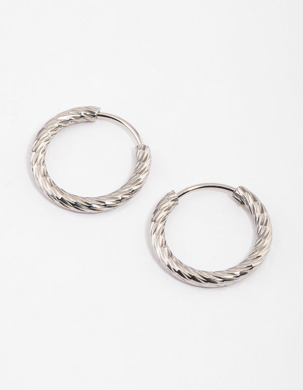 Surgical Steel Twist Hoop Earrings