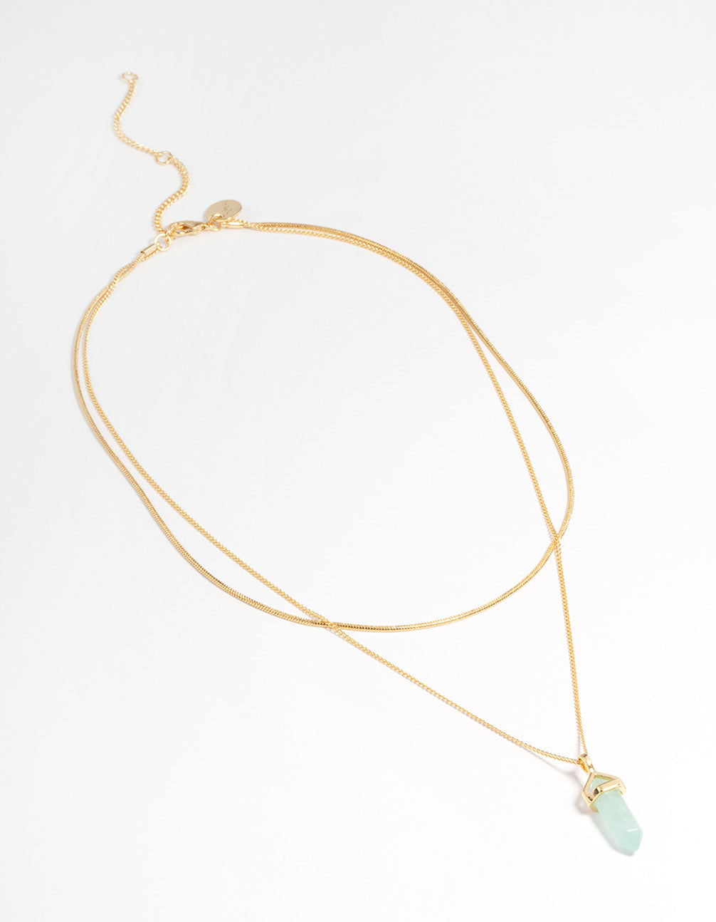 Gold Plated Amazonite Mini Shard Layer Necklace