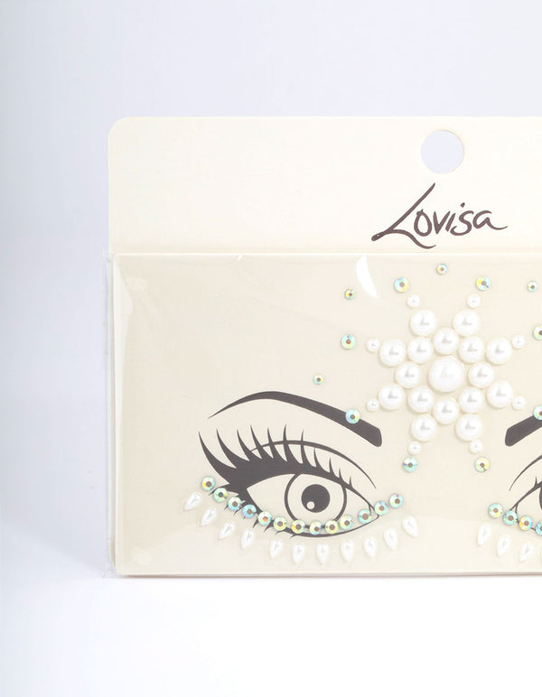 Acrylic Pearl Cluster Face Jewels