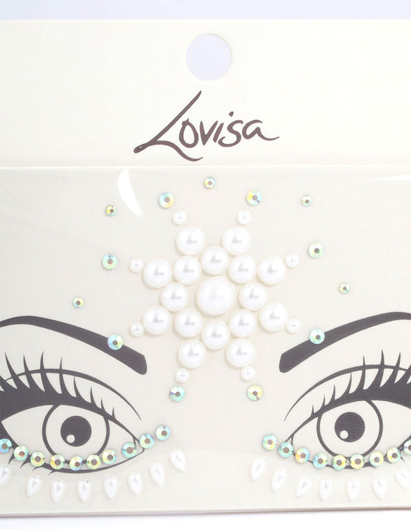 Acrylic Pearl Cluster Face Jewels