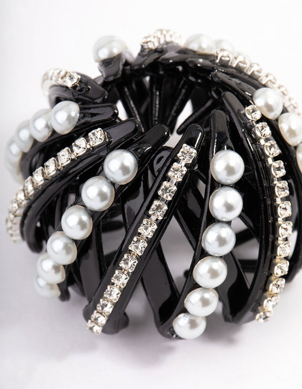 Coated Black Diamante & Pearl Pony Cover